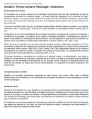 Tercera fuerza en Psicología: Humanismo