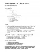 Taller Gestión del cambio 2022