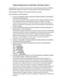 TAREA MODELOS DE CONTROL INTERNO 2022-1. Página 1