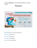 Proyecto: Leer en Comunidad: Terceras Jornadas de Bibliotecas Escolares Abiertas