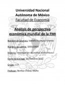 Análisis de perspectiva económica mundial de la FMI