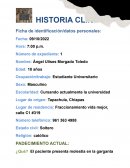 HISTORIA CLINICA El paciente presenta molestia en la garganta