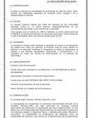 EDUCACION INCLUSIVA