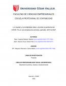 La Liquidez y la rentabilidad antes y durante la pandemia del COVID-19, en una empresa de servicios, periodos: 2018 al 2021