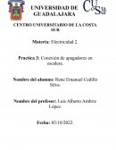 Electricidad. Conexión de apagadores en escalera