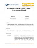Procedimiento para el Ingreso a Planta y Prevención de Sabotaje
