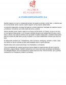 A Comer Restaurante, S.A