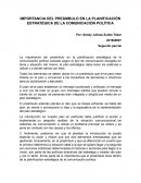 IMPORTANCIA DEL PREÁMBULO EN LA PLANIFICACIÓN ESTRATÉGICA DE LA COMUNICACIÓN POLÍTICA