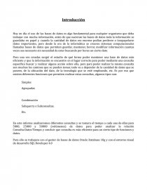Problema resuelto base de datos. Página 1