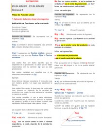 Aplicacion de funcion lineal a los negocios. Página 1