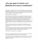 ¿Por qué ganó el rechazo en el plebiscito de la nueva constitución?