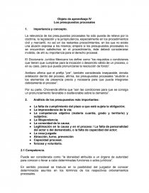 Los presupuestos procesales. Página 1