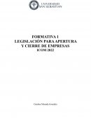 LEGISLACIÓN PARA APERTURA Y CIERRE DE EMPRESAS