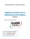 Actividad 1. Régimen jurídico de la Administración Pública