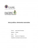 Elementos esenciales para la existencia del acto jurídico