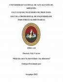 Relación entre la electricidad y los alimentos