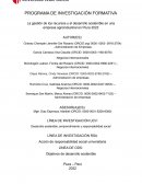 La gestión de los recursos y el desarrollo sostenible en una empresa agroindustrial en Piura 2022