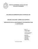 ANÁLISIS, EJECUCIÓN Y CIERRE DE UN CONTRATO