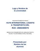 Planeamiento estratégico de la empresa KUYA INTERNATIONAL LOGISTIC & TRANSPORTS EIRL