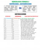 MISCELANIA VERBAL 2 HIPÓNIMOS - HIPERÓNIMOS
