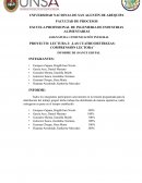 PROYECTO: LECTURA 2: “LAS CUATRO DESTREZAS: COMPRENSIÓN LECTORA”