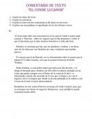 COMENTARIO DE TEXTO “el CONDE LUCANOR”