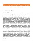 Resumen de la sociología clásica y el espacio