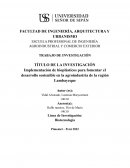 Implementación de bioplásticos para fomentar el desarrollo sostenible en la agroindustria de la región Lambayeque