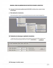 MANUAL PARA ELABORACION DE ESTATUS DIARIO LOGISTICA. Página 1