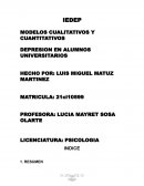 Depresion en alumnos universitarios