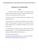PROGRAMACIÓN DE RELIGIÓN CATÓLICA EDUCAIÓN INFANTIL