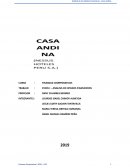ANALISIS DE ESTADOS FINANCIEROS CASA ANDINA