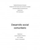 Desarrollo social comunitario