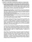 TEMA 17. CONCEPTO DE ACTO ADMINISTRATIVO