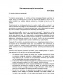 Discurso empresarial para motivar