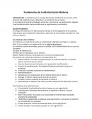 Fundamentos de la Administración Moderna