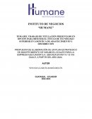 PROPUESTA DE ELABORACIÓN DE UN PLAN ESTRATEGICO DE ABASTECIMIENTO DE INSUMOS LOCALES PARA LA EMPRESA AJECUADOR S.A