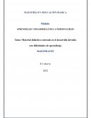 Material didáctico centrado en el desarrollo del niño con dificultades de aprendizaje