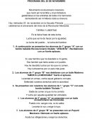 PROGRAMA CULTURAL DE LA REVOLUCION MEXICANA