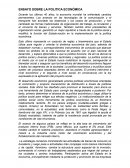 ENSAYO SOBRE LA POLITICA ECONÓMICA