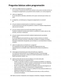 Preguntas básicas sobre programación. Página 1