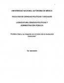 Porfirio Díaz y su impacto en el inicio de la Revolución Mexicana