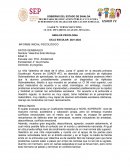 INFORME INICIAL PSICOLÓGICO