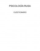 PSICOLOGIA RUSA. CUESTIONARIO