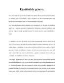 Equidad de genero