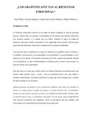 ¿Los graffitis afectan al bienestar emocional?