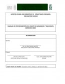 MANUAL DE PROCEDIMIENTOS DEL PUESTO DE SANGRADO Y TANSFUSION SANGUINEA 2022