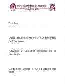 Actividad 2, Los diez principios de la economía