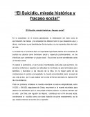 El suicidio, mirada histórica y fracaso social