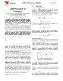 PROGRAMA DE INGENIERÍA MECATRÓNICA . Identificación de Sistemas